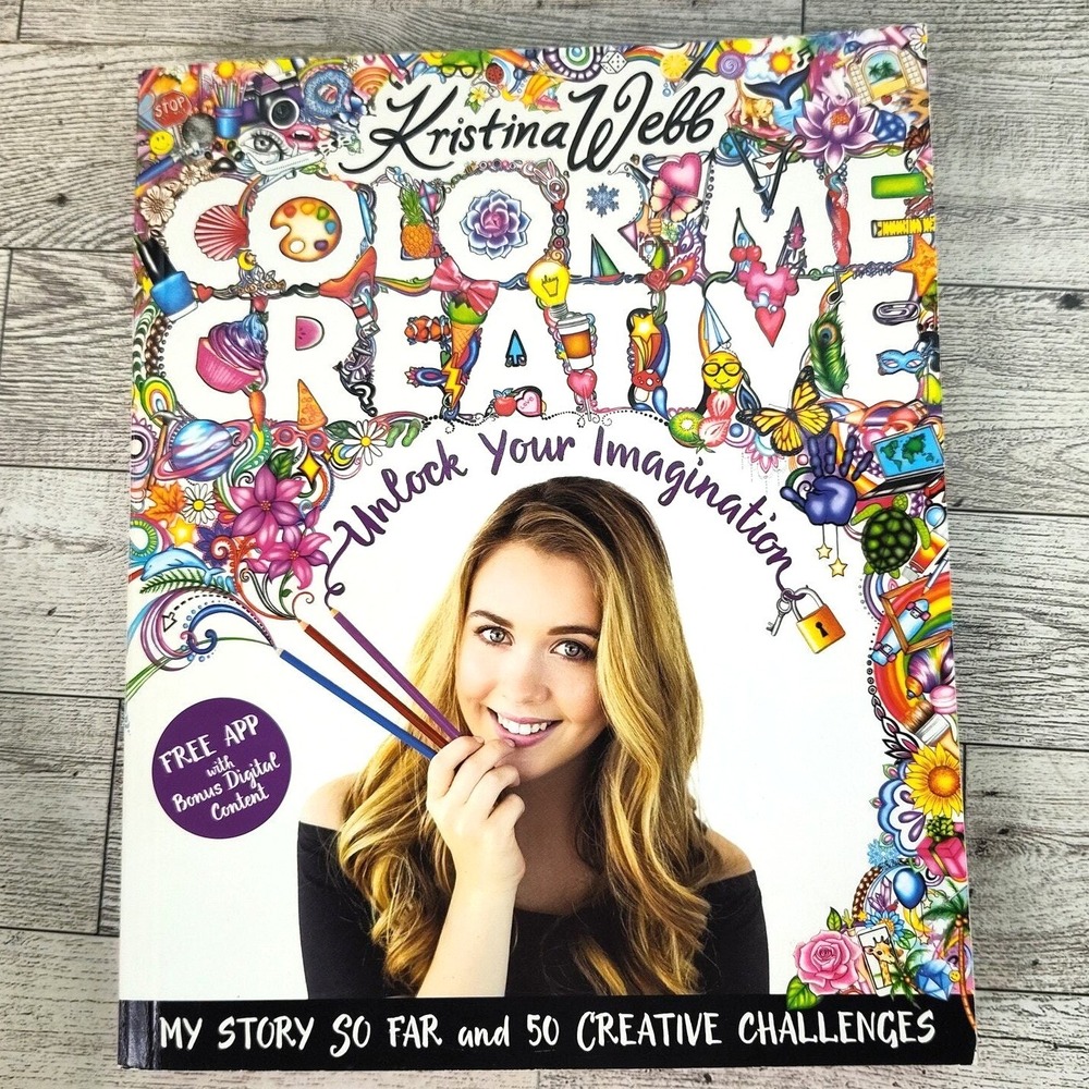 Color Me Creative Kristina Webb‎ 2015 First Edition Softcover Art Challenge Book